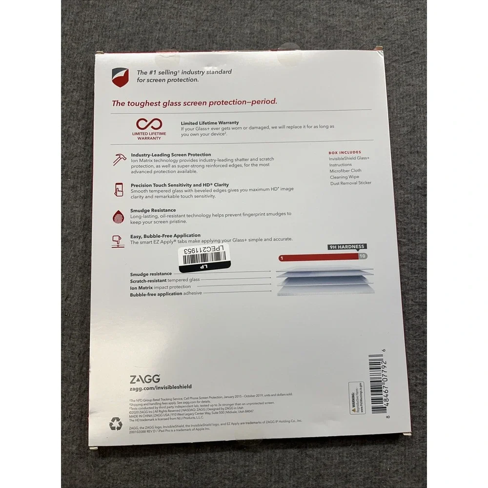 Zagg Invisible Shield Glass + Shield for iPad Pro 11